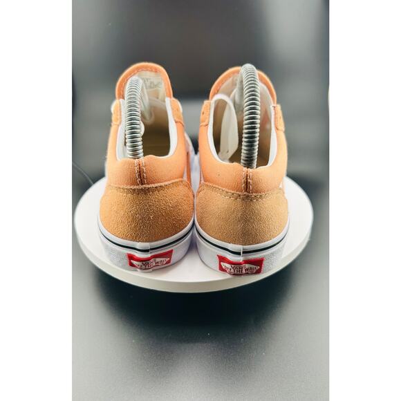 Vans Old Skool Shoes Peach/White Canvas Skate Sneakers 508357 Sz 4 - Picture 3 of 6